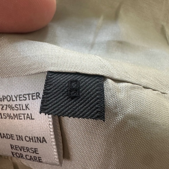 Richard Chai "Love" Taupe Crinkled Style Blazer w/ Metallic Sheen - Size 8 - Picture 6 of 12